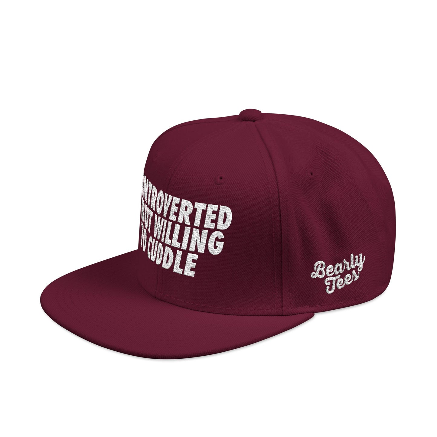 Introverted but Willing to Cuddle Snapback Hat