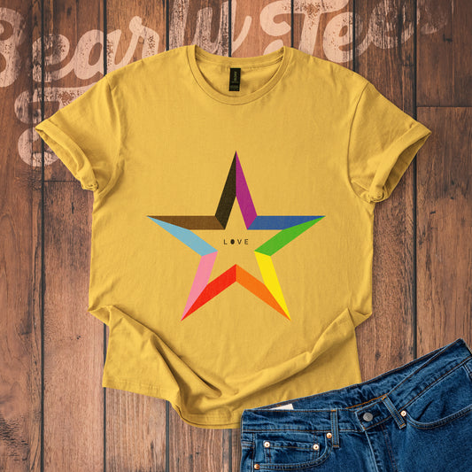 Love rainbow star