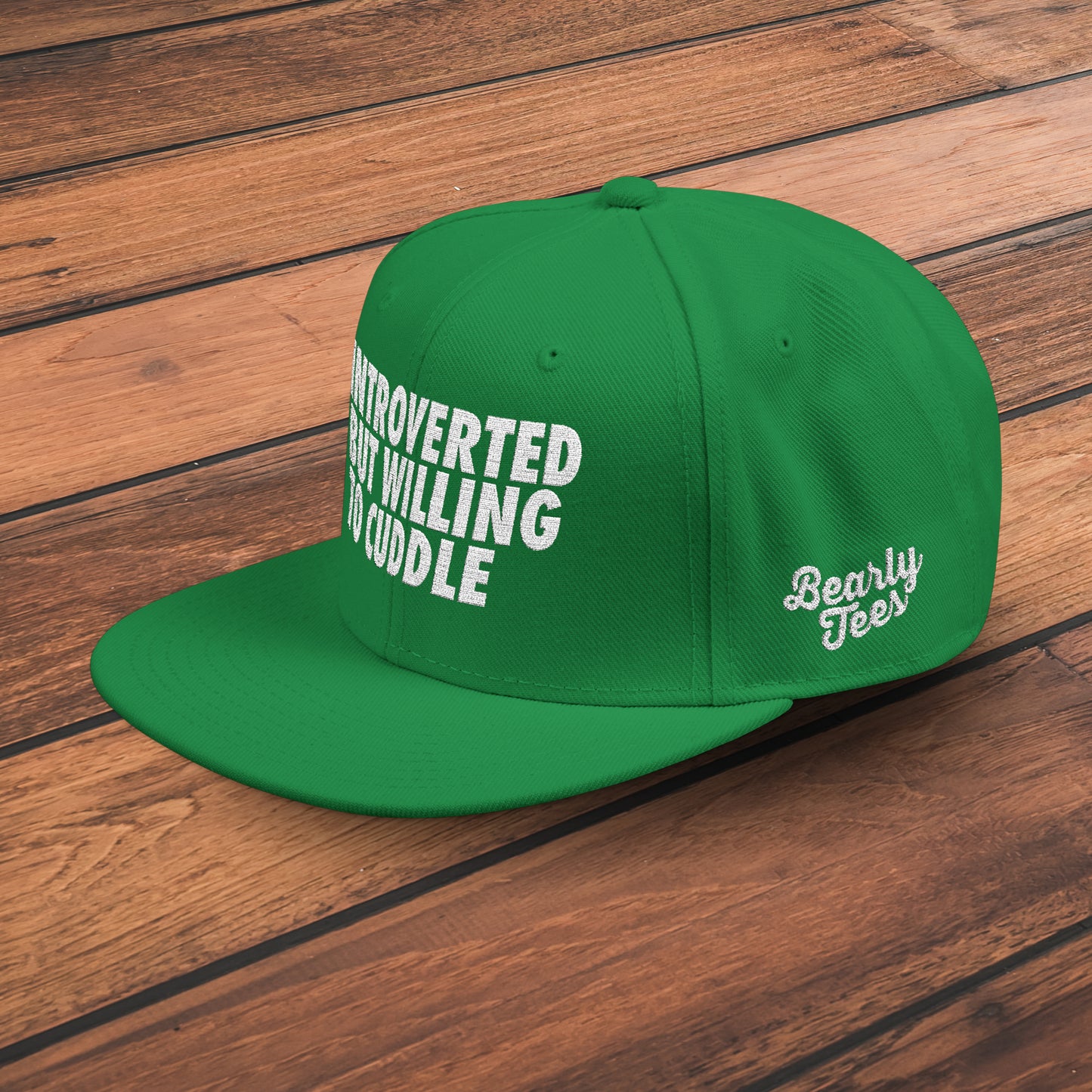 Introverted but Willing to Cuddle Snapback Hat