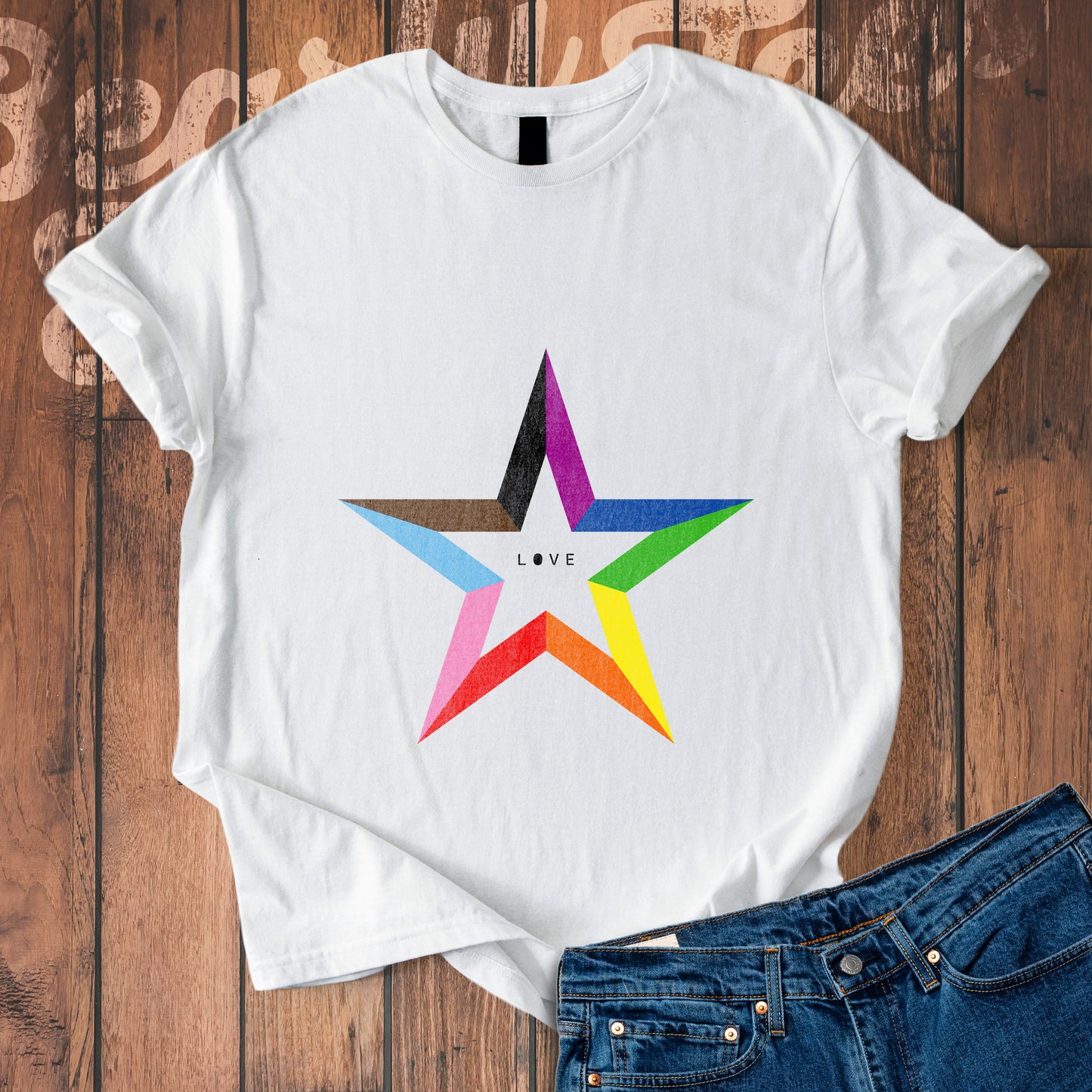 Love rainbow star