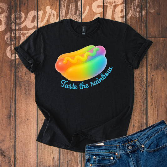 Taste the Rainbow Hot Dog T-Shirt