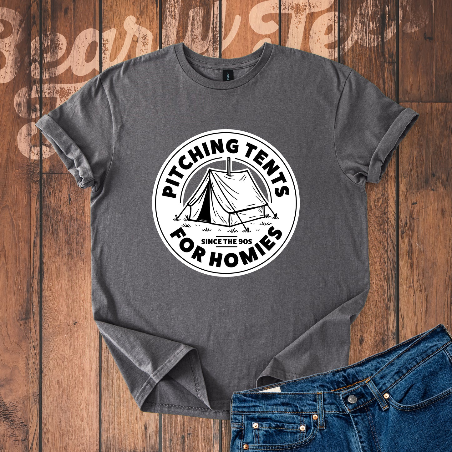Pitching tents for homies T-Shirt