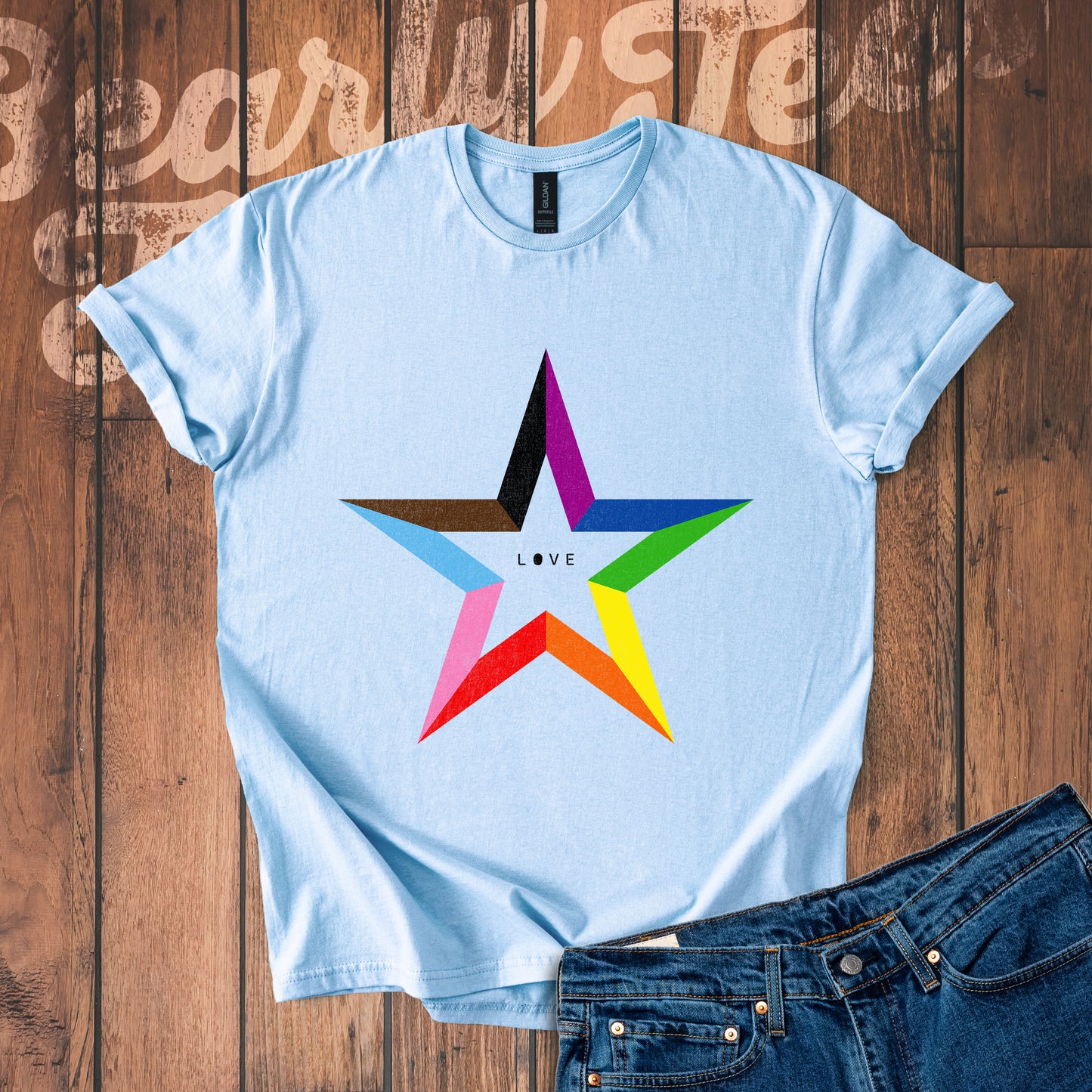 Love rainbow star