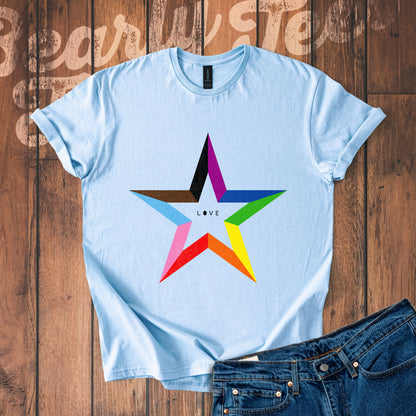 Love rainbow star