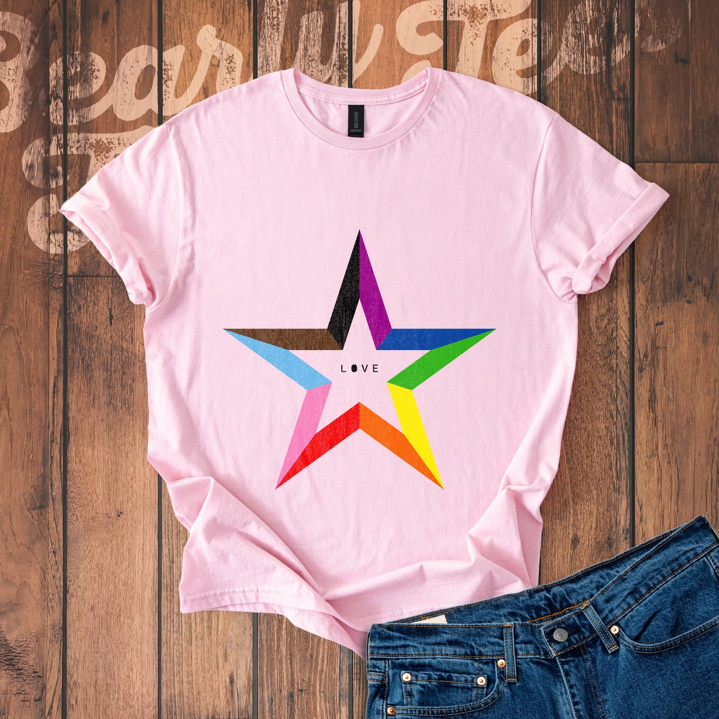 Love rainbow star