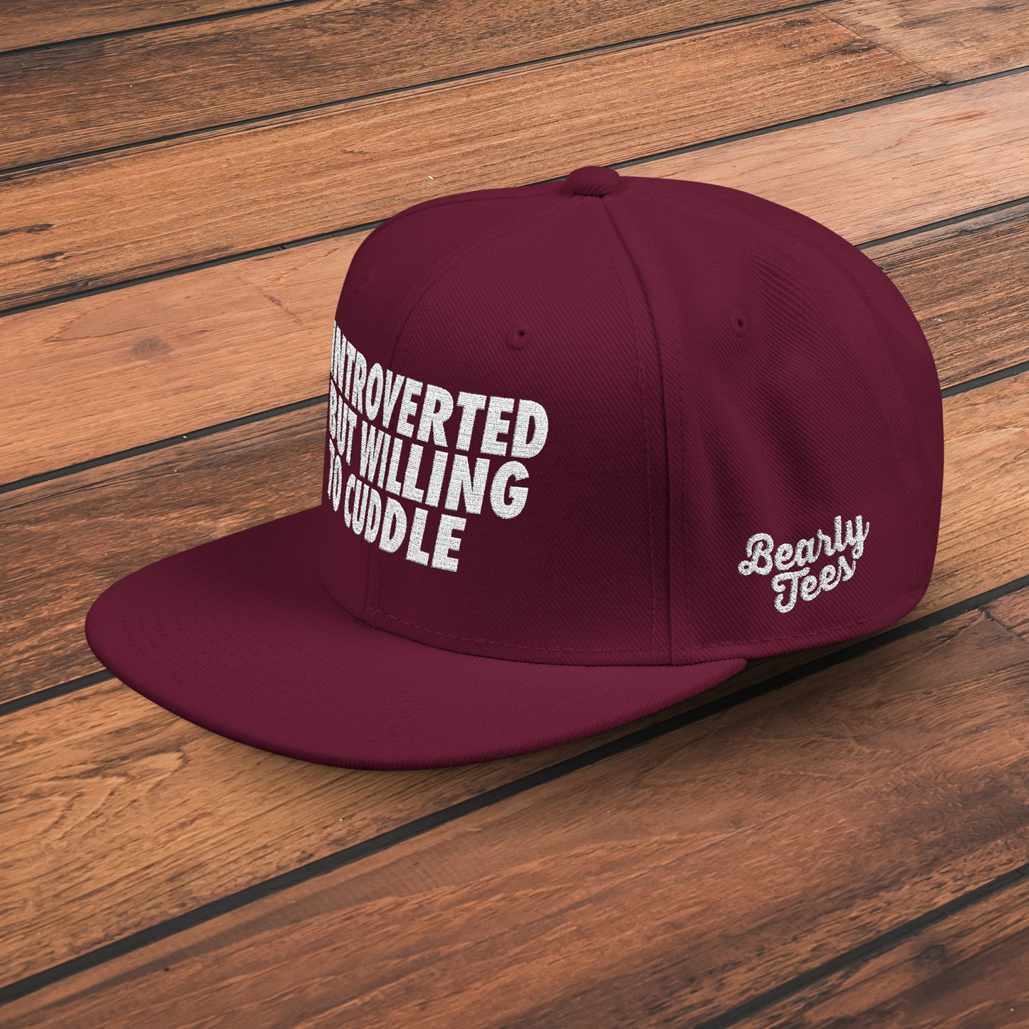 Introverted but Willing to Cuddle Snapback Hat