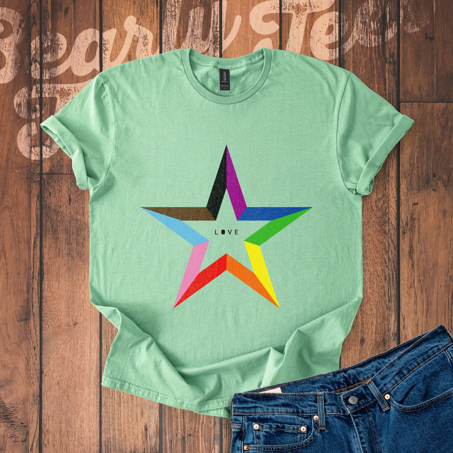 Love rainbow star