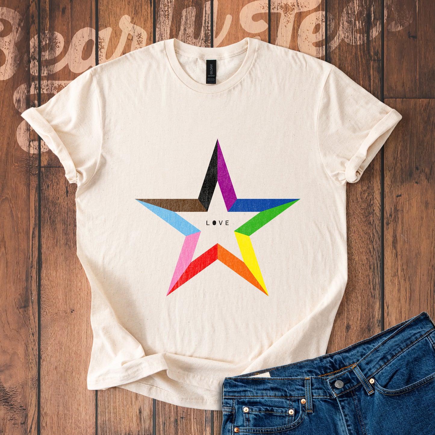 Love rainbow star