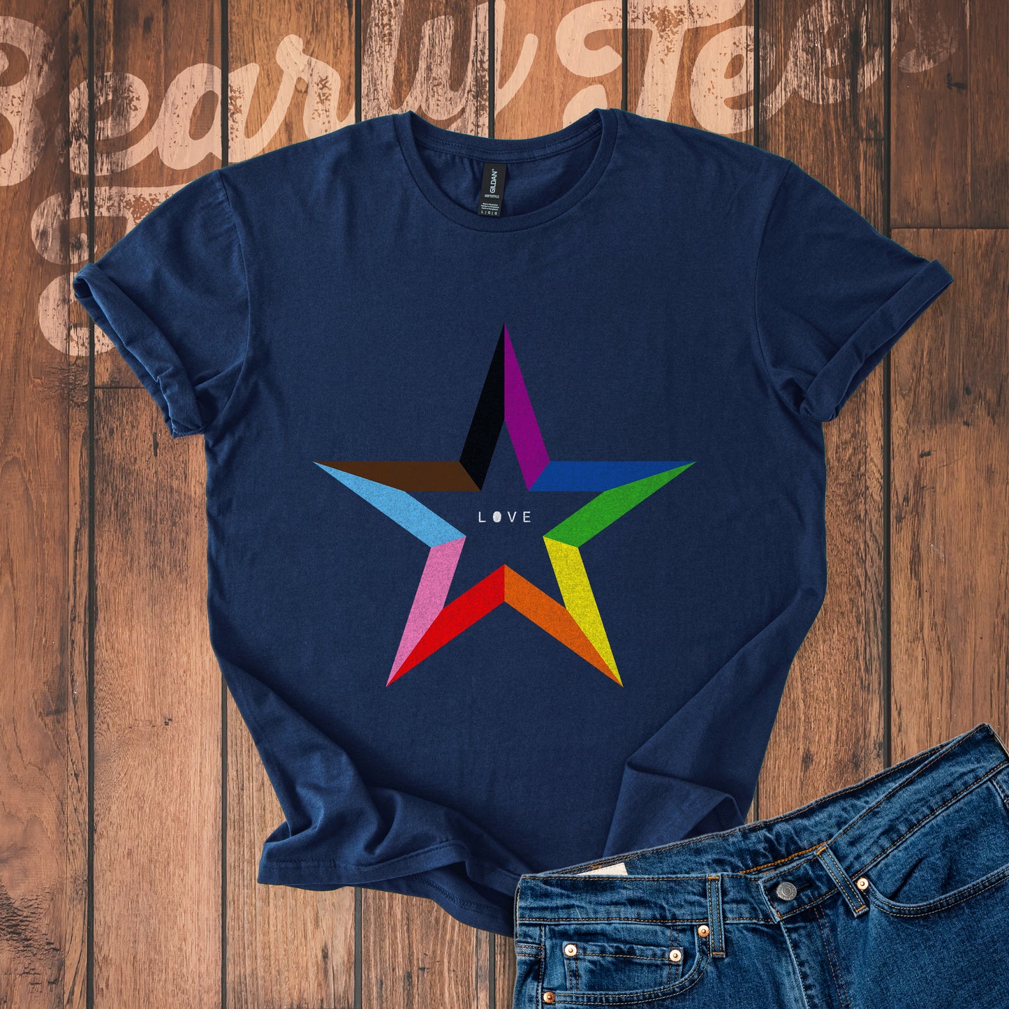 Love rainbow star