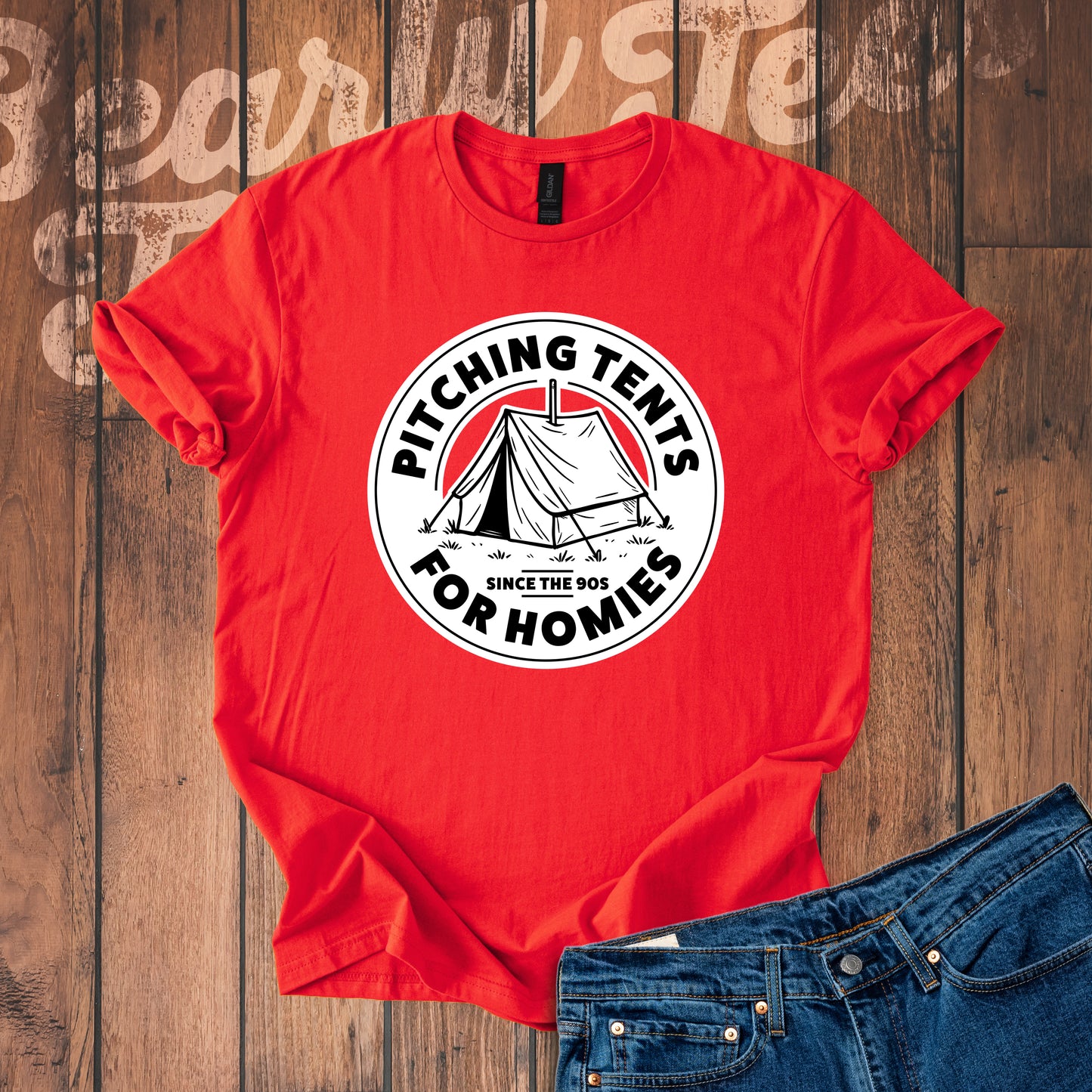 Pitching tents for homies T-Shirt